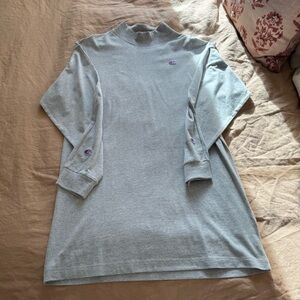 KITH x Champion Collab Heather Gray Mock Neck Shirtdress